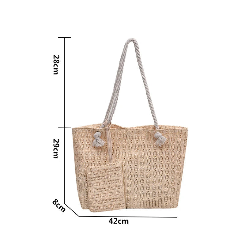 Amandine - Sac de plage en paille