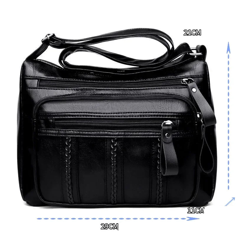 Léna - Sac à main bandoulière noir