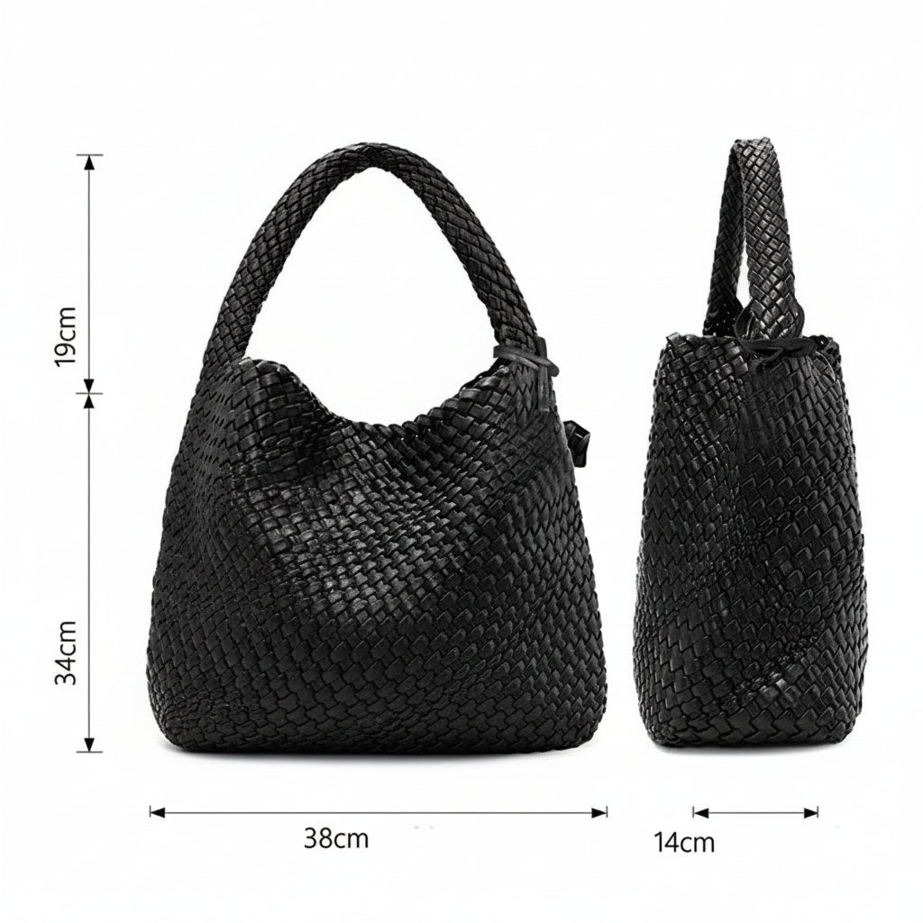 Louane - Sac en cuir tressé