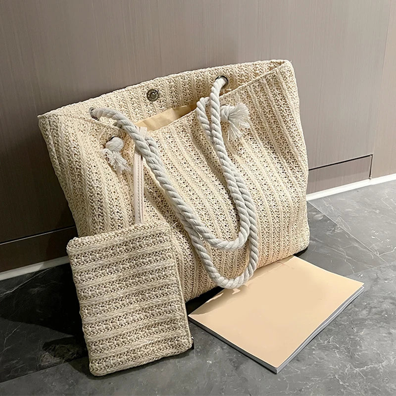 Amandine - Sac de plage en paille
