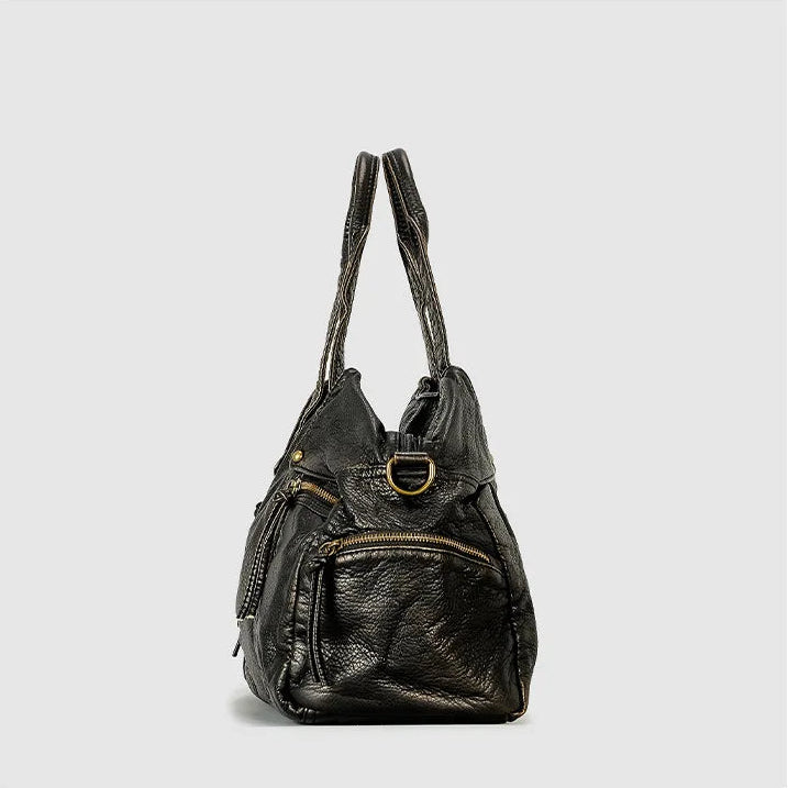 Alexandra - Sac à main bowling cuir