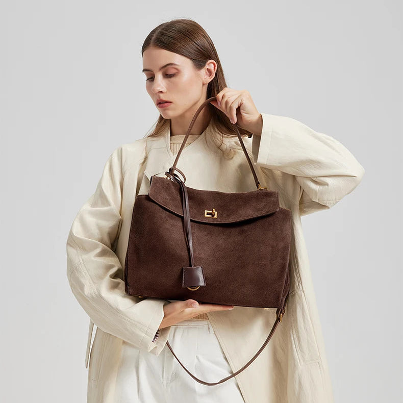 Cynthia - Sac à main cuir daim