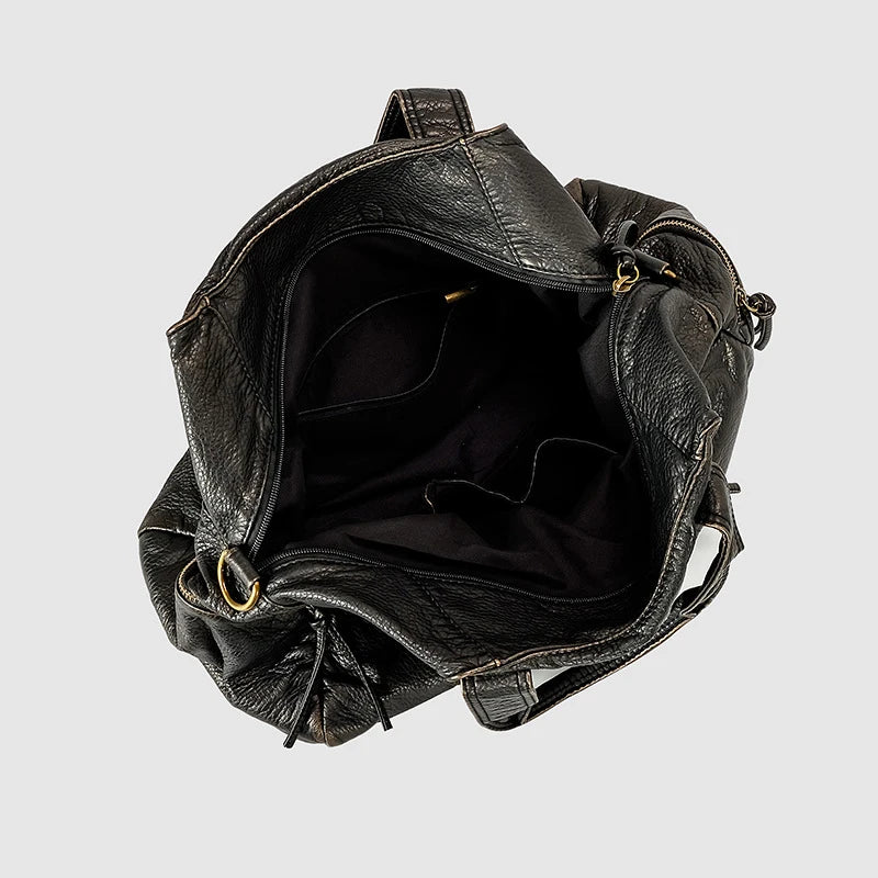 Alexandra - Sac à main bowling cuir