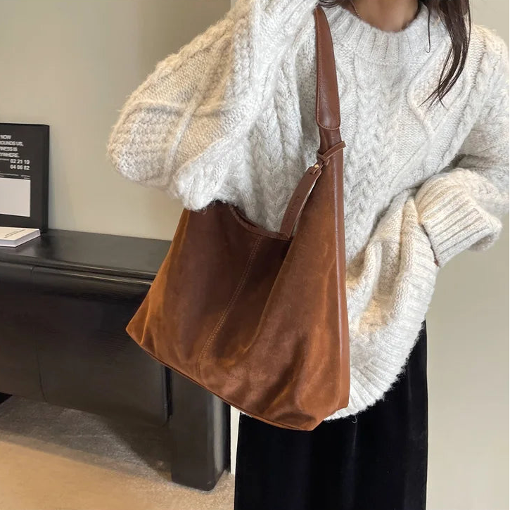 Louise - Sac à main en daim