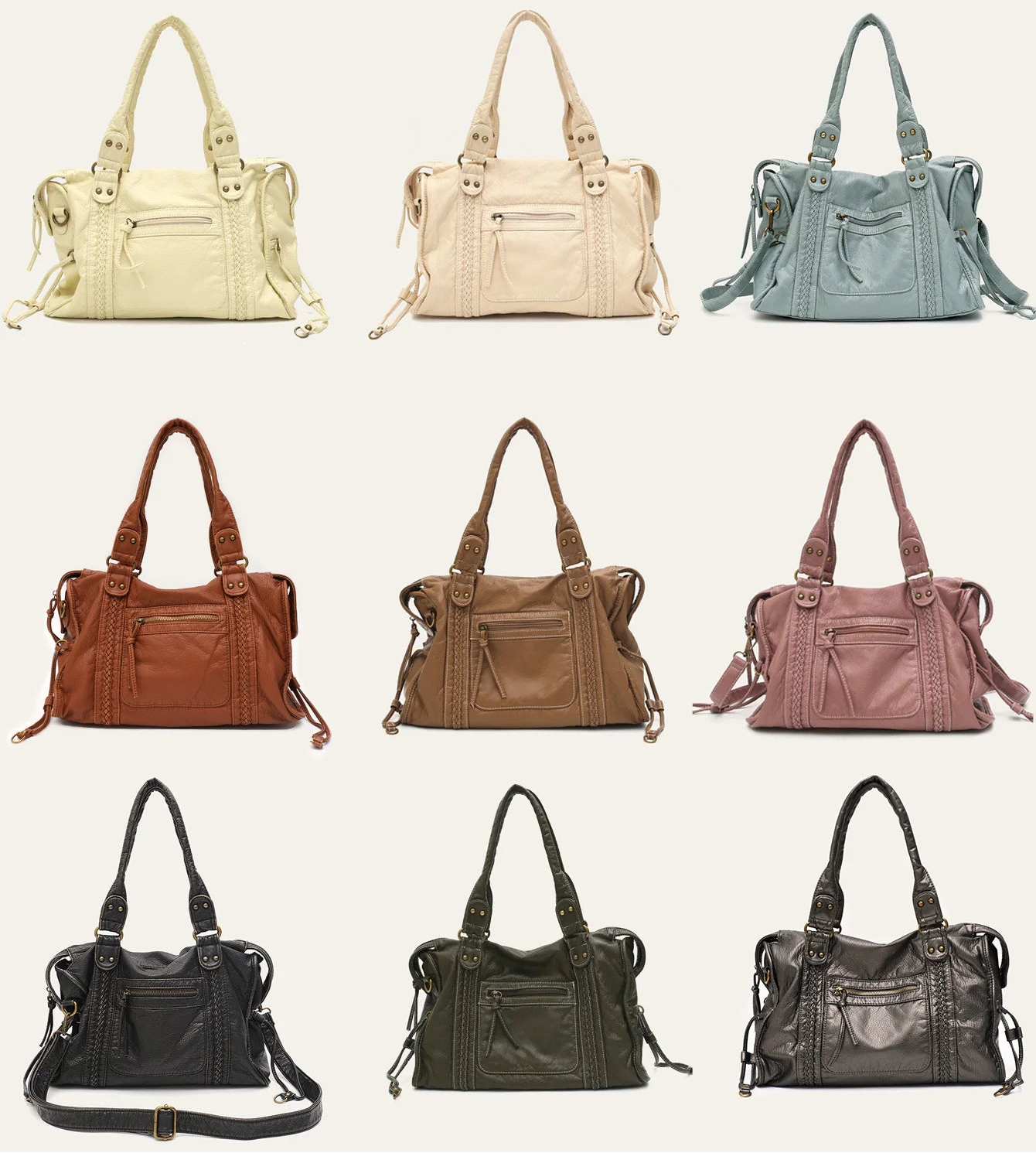 Sofia - Sac à main vintage cuir souple