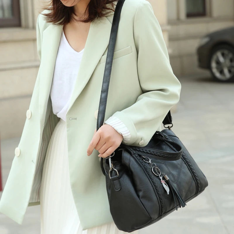 Noémie - Grand sac bandoulière femme cuir