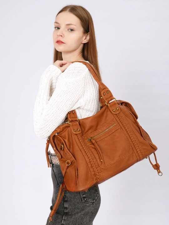 Sofia - Sac à main vintage cuir souple