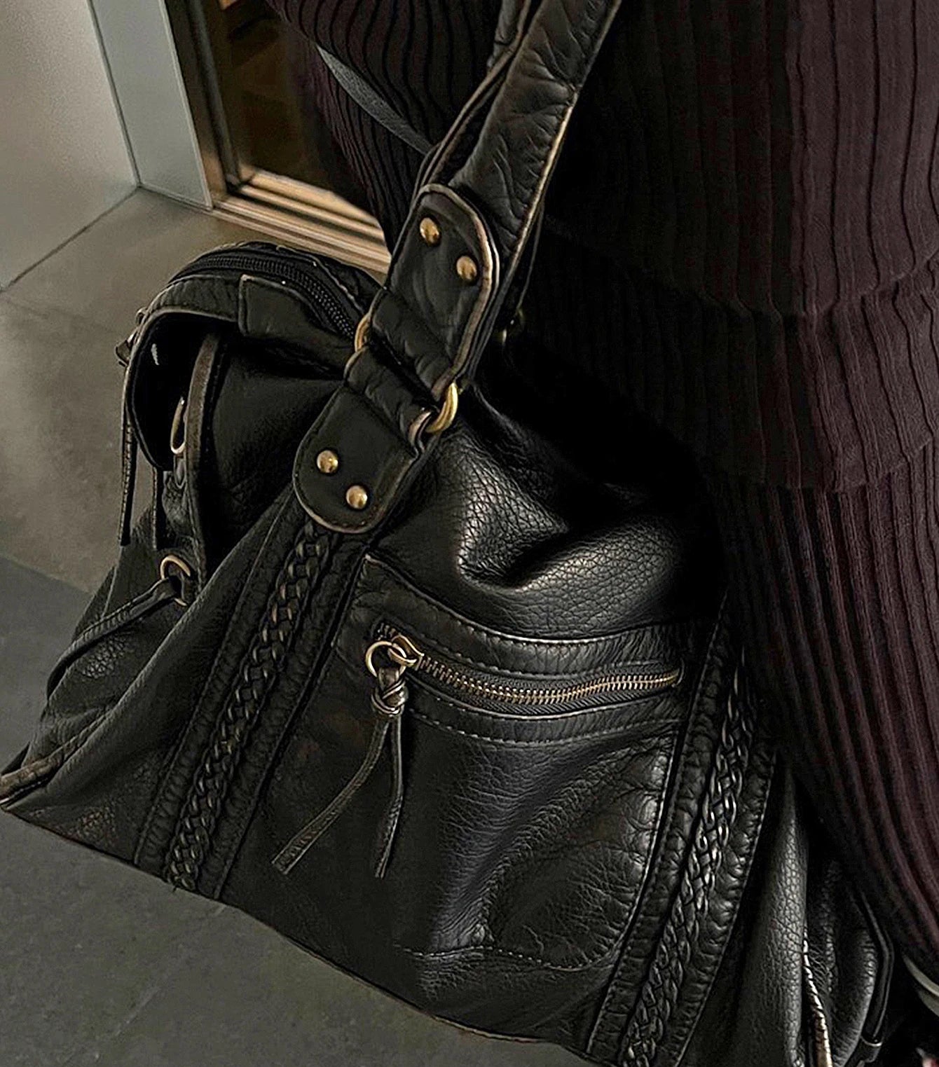 Sofia - Sac à main vintage cuir souple