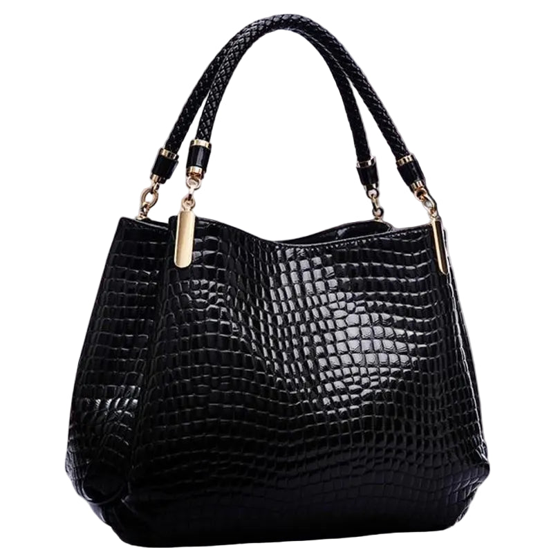 Sac à main vernis noir