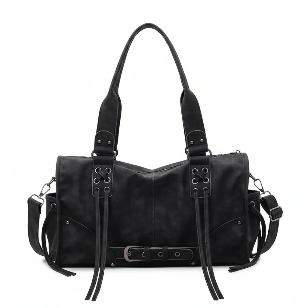 Laura – Sac à franges en daim végan