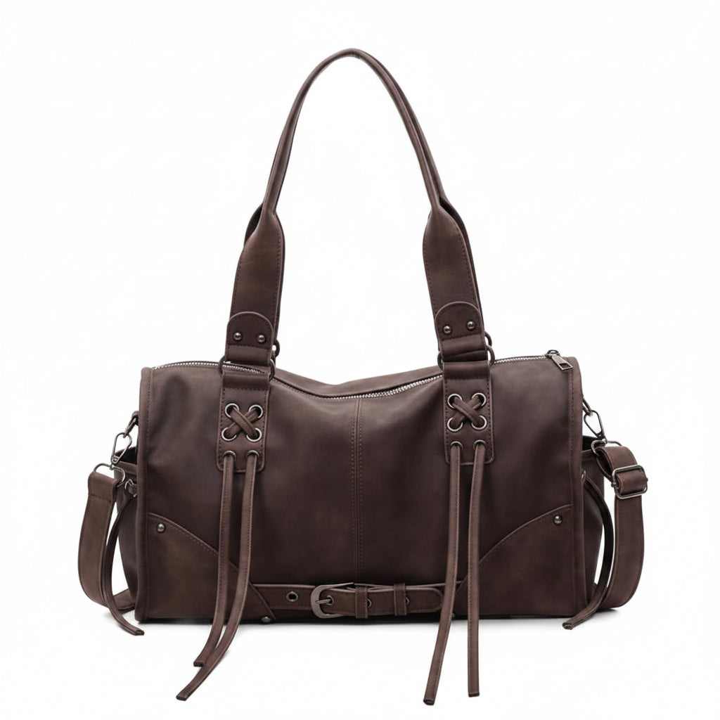 Laura – Sac à franges en daim végan