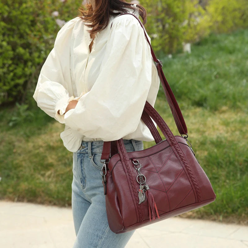 Noémie - Grand sac bandoulière femme cuir