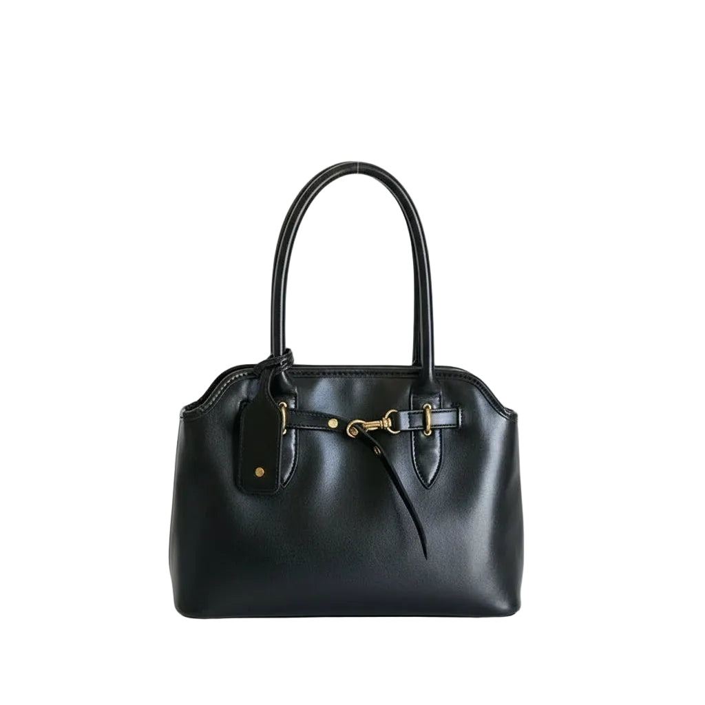 Sac à main cuir souple noir