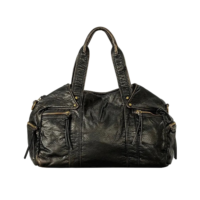 Alexandra - Sac à main bowling cuir