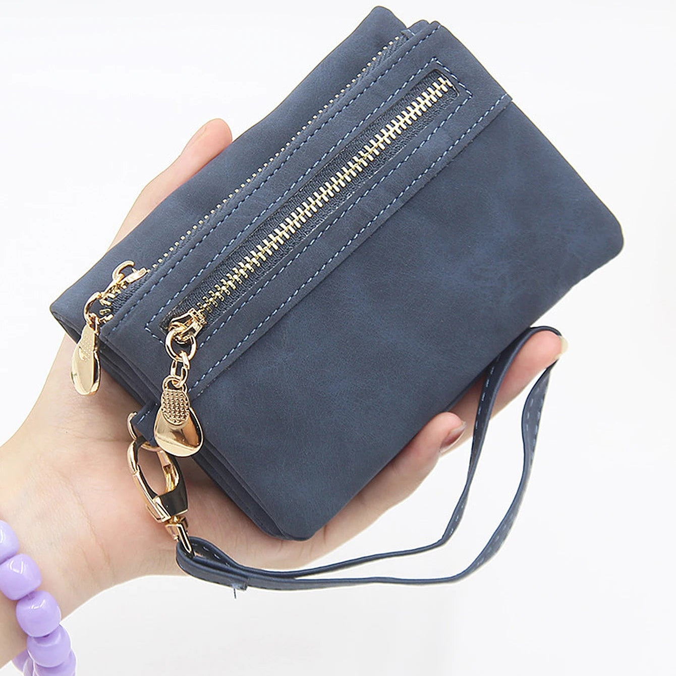 Rosalie - Portefeuille double fermeture