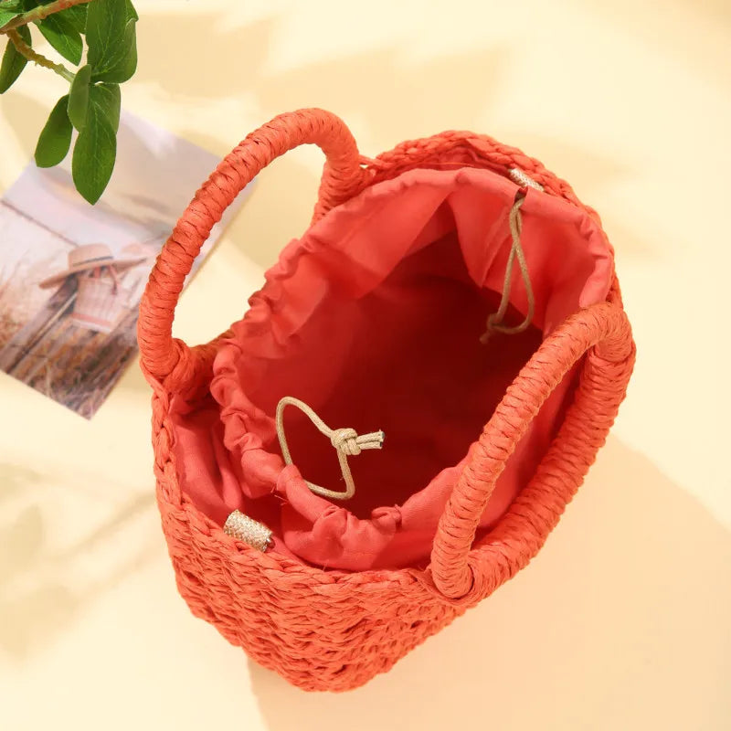 Angela – Sac en paille demi-lune