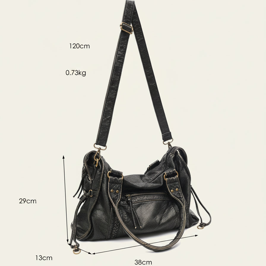 Sofia - Sac à main vintage cuir souple